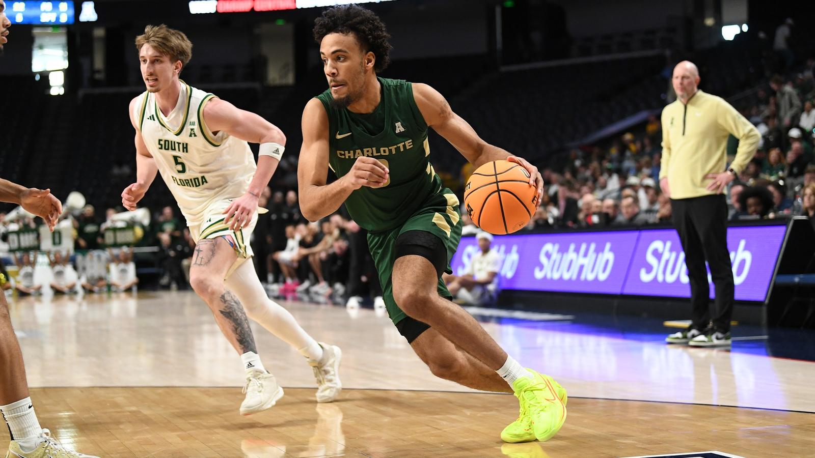 Ben Bradford drives against South Florida
