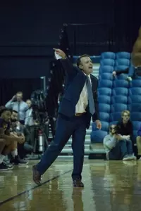 Coach Linder on sidelines