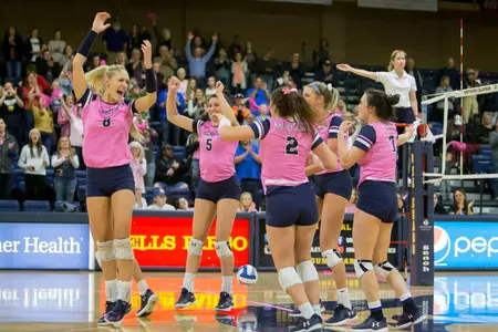 Team celebration vs. NAU