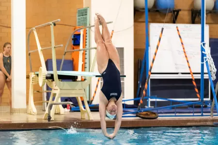 UNC diver about to hit the water