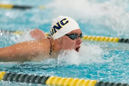 UNC swimmer swimming