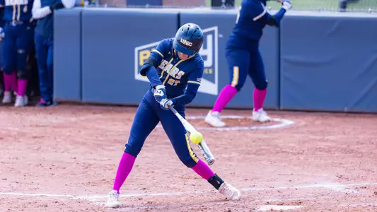 Alyssa Wenzel making contact with the ball