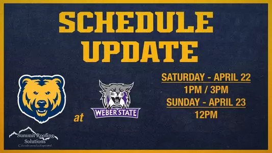 Softball Schedule Update at Weber State Graphic