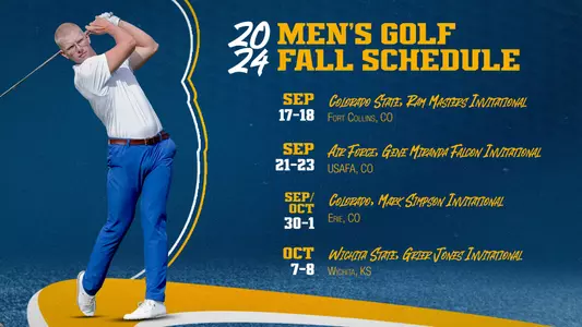 2024 Men's Golf Fall Schedule Graphic