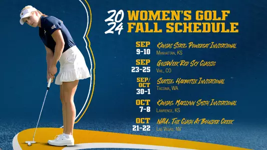 2024 Fall Women's Golf Schedule Graphic - 2