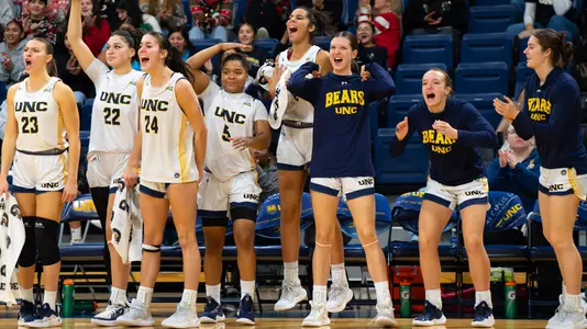 WBB Bench Celebration