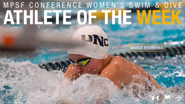 Maria Erokhina Wins MPSF Swimmer of the Week