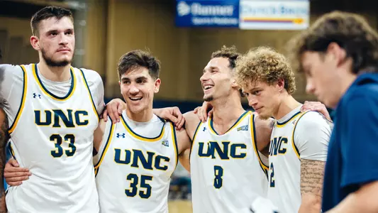 Men's Basketball Post Game Huddle