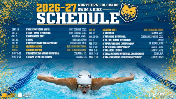 Swim & Dive 2026-27 Schedule