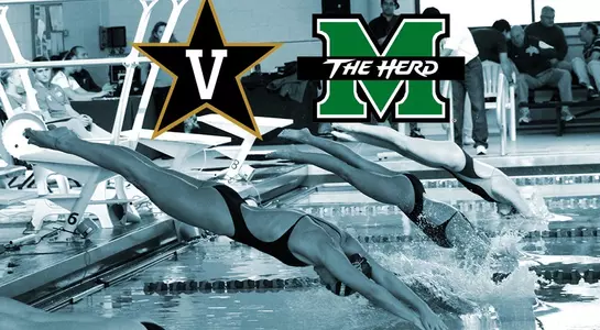 Swimmers Diving - Vanderbilt/Masrhalll logos