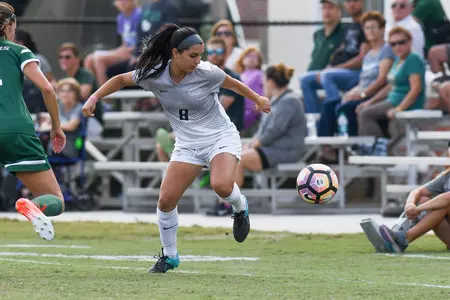 UNF women's soccer player makes a great touch on the ball