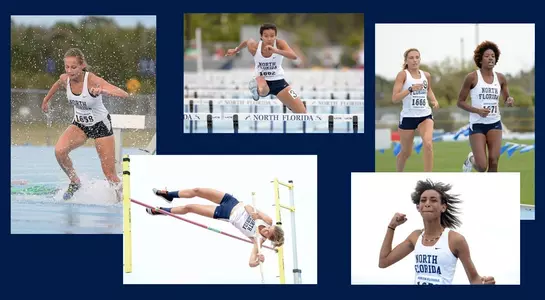 women's track collage
