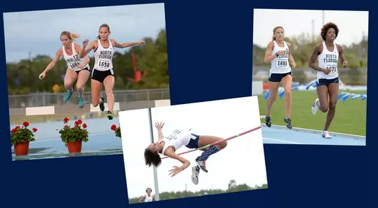 women's track collage
