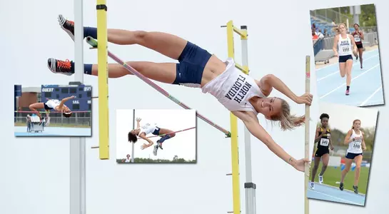 women's track collage