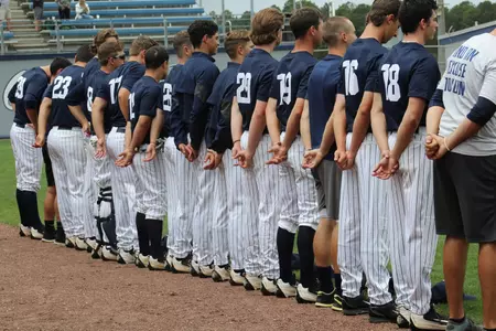 Team lined up along first base line