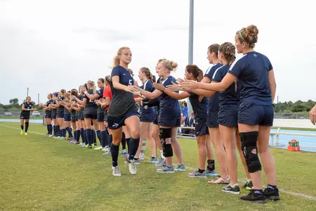 UNF women's soccer team wish good luck to each other