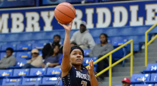 Sierra Shepherd shooting the ball at Bethune-Cookman