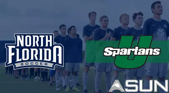Upstate preview graphic with men's soccer team