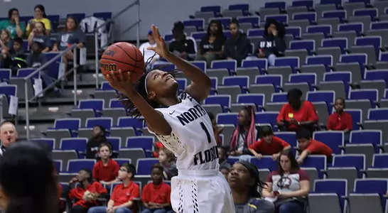 Arianna Emanuel-Wright goes to the basket on Elementary School Day
