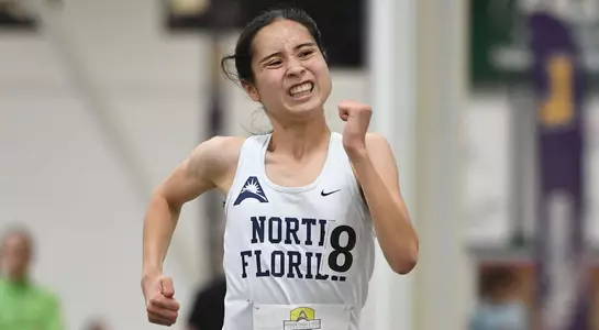 Eden Meyer wins the 3000m at the 2017 ASUN Indoor Championship