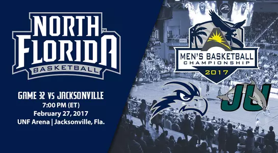 UNF Arena will be the host site of an ASUN Tournament quarterfinal game between the Ospreys and rival Jacksonville on Feb. 27
