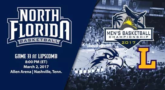 Lipscomb's Allen Arena will host the UNF basketball team for semifinal ASUN tournament game on Mar. 2