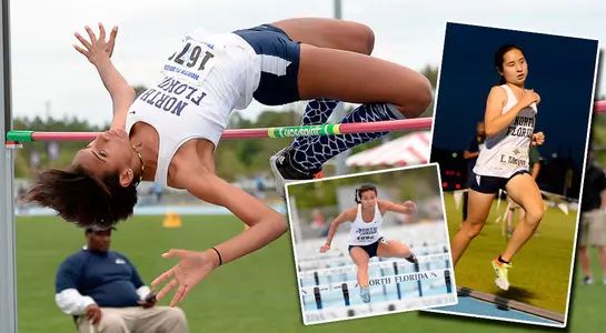 Collage of women's track athletes