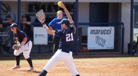 Amanda Blanchard about to pitch