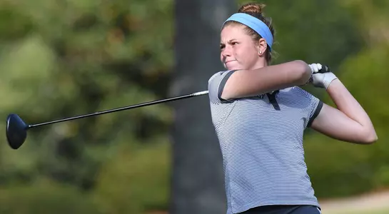 Sydney Shrader hits a golf shot
