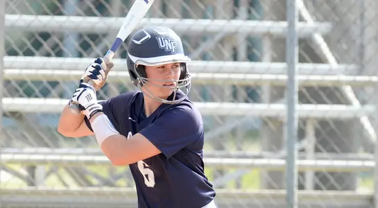 Minnie Cocuzza gets ready to hit against Georgia Tech.
