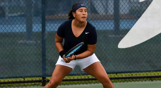 Quetzali Vazquez readies for her opponents' serve.