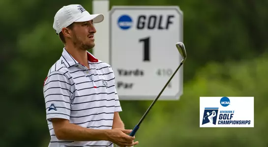 Travis Trace looks down the fairway following his tee shot at NCAA Championship