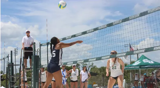 Gabby O'Connell bumps the volleyball
