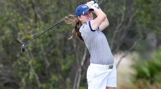Courtney Cobb hits tee shot
