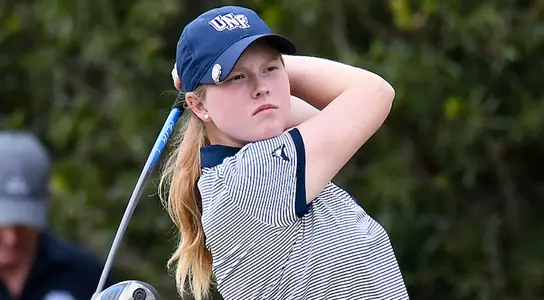 Teresa Conroy hits a tee shot