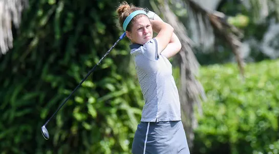 Sydney Shrader hits a tee shot