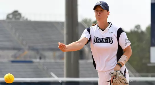 Amanda Blanchard pitches the softball