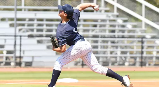 Frank German pitches the baseball