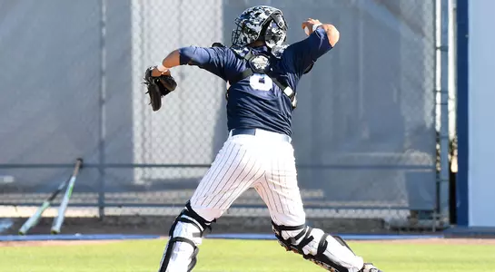 Rey Gonzalez throws the baseball to second base