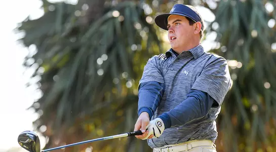 Michael Mattiace hits a tee shot