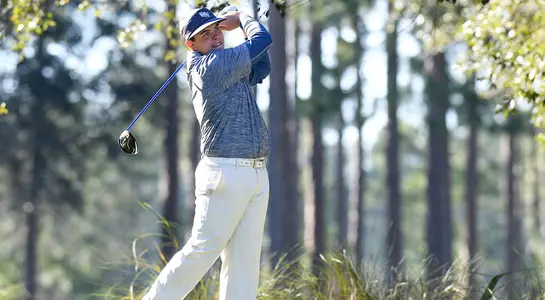 Michael Mattiace hits a tee shot