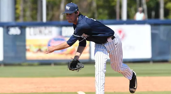 Eddie Miller pitches the baseball