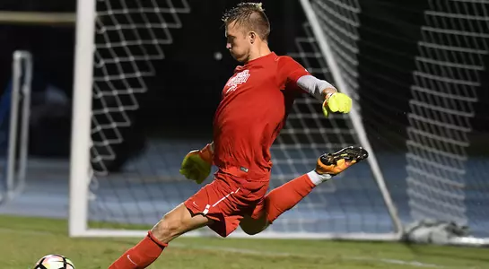 Tord Pedersen takes a goal kick