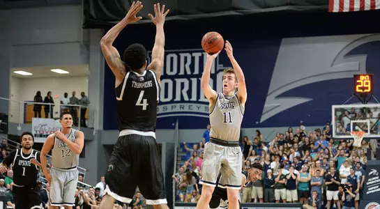 Garrett Sams shoots the basketball