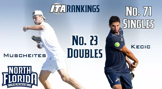 Men's tennis players Muscheites and Kecic earned ITA Preseason rankings.