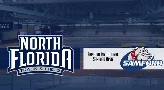 Track & Field preview graphic for Osprey participation at the Samford Invitational