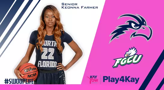 Keonna Farmer highlights the preview for FGCU where UNF will where pink for the Play 4 Kay Cancer Fund