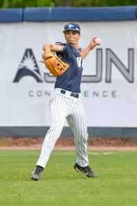 Dalton Board throws a ball from the outfield
