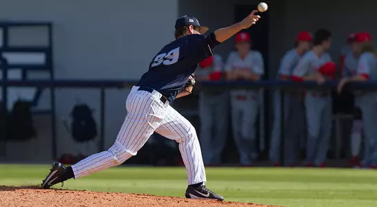 Nick Marchese swings his arm, throwing a pitch
