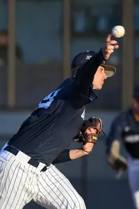 Nick Marchese releases the ball as he throws a pitch